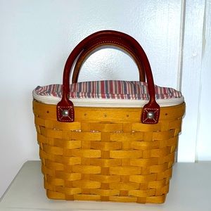 Longaberger Basket Purse with liner & plastic insert